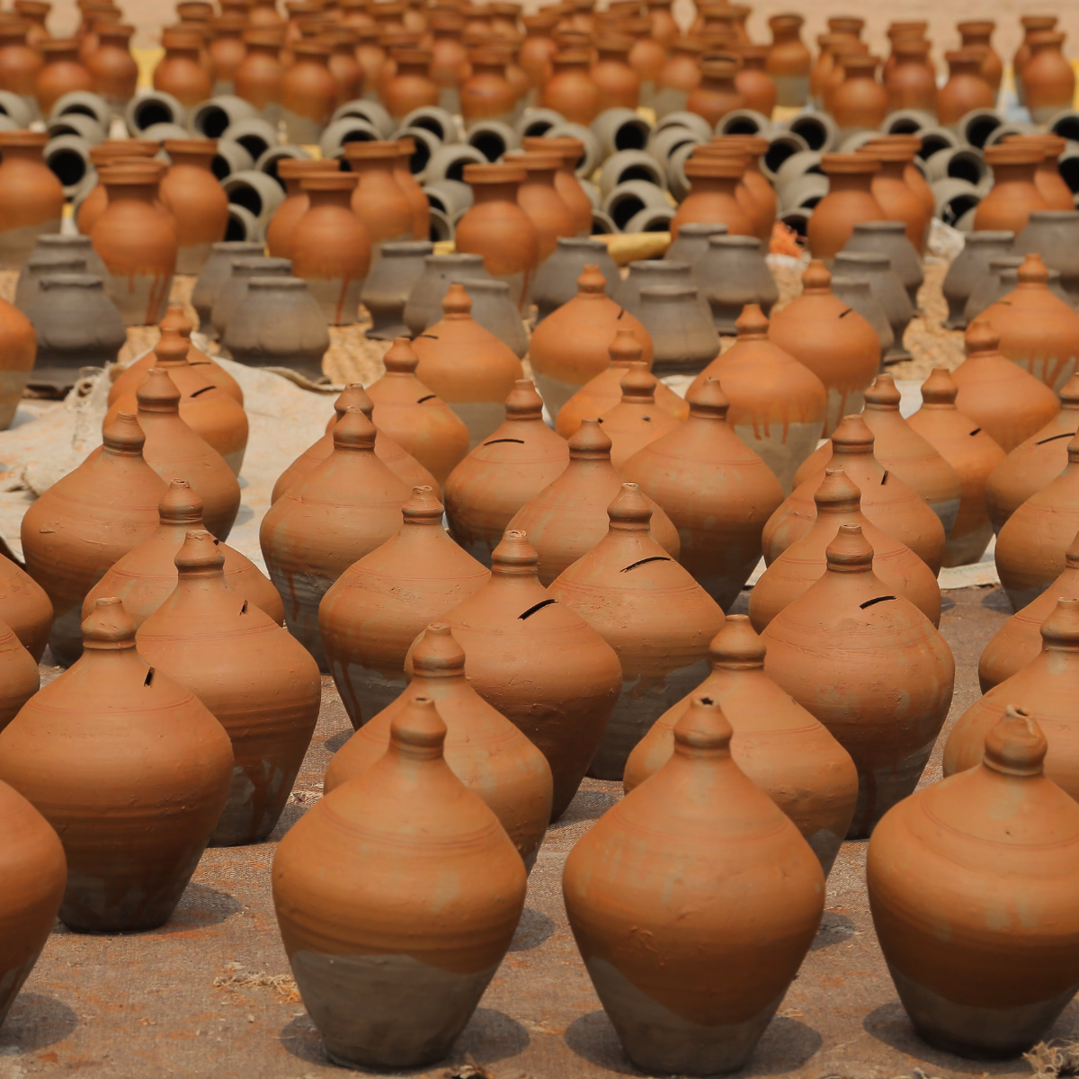 Handgemachte Keramik und Kunsthandwerk in Bhaktapur, Nepal