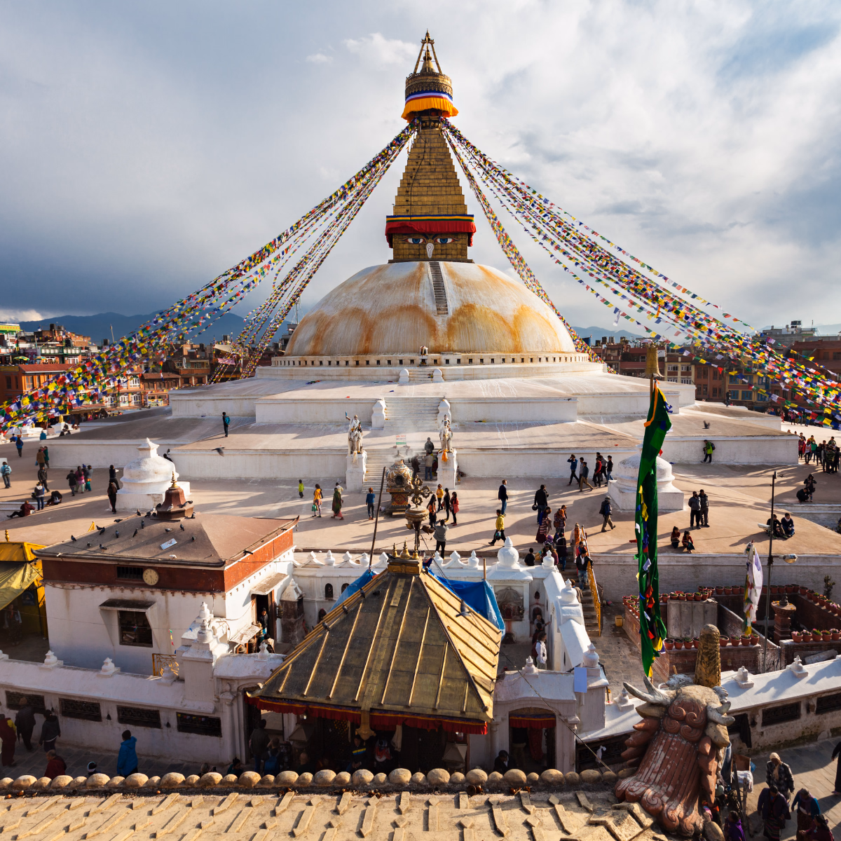 Die Boudhanath-Stupa in Kathmandu, Nepal